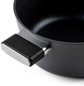 Тенджера Luigi Ferrero Regina FR-2440 24x11.5 см, 4.3 л, Незалепващо покритие, Стъклен капак с отвор за пара, Индукция, Черен