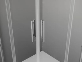 Mexen Exo-S Duo квадратна плъзгаща се душ кабина 90 x 90 см, прозрачна, хром