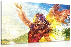 Картина на платно – Нарисувана жена в магическо изпълнение