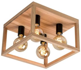 Spot-Light 9154474 - Плафон KAGO 4xE27/60W/230V матов дъб