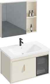 Комплект мебели за баня с мивка Paris 60cm Beige