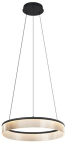 Модерен висящ лампион черен 59 см вкл. LED 3-степенно димируем - Anello Chandelier