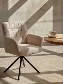 АРТҒУР Бежов (тъкан Caso 3) - МОДЕРЕН ВЪРТЯЩ СЕ ТАПИЦИРАН СТОЛ ЛОФТ ЗА ДНЕВНА/ ТРАПЕЗАРИЯ/ ОФИС