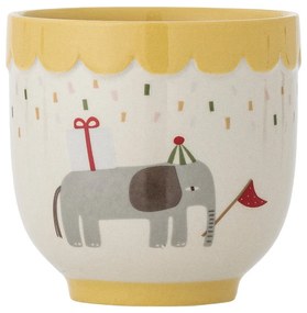Жълта/кремава глинена детска чаша 150 ml Celebrate – Bloomingville Mini