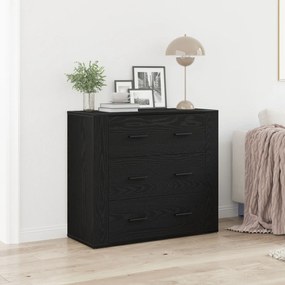 Sonata H Комод Черен Дъб 33x80x70 см Инженерна Дървесина