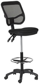 Офис стол Carmen 7552, До 90 кг, Заключване на облегалката във всяка позиция, Степенка, Черен