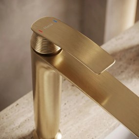 Смесител за мивка PREMIUM Rea Como Brush Gold High