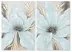 Картина Home ESPRIT Син Златен Пластно Дървен MDF Цвете Shabby Chic 60 x 3 x 90 cm (2 броя)