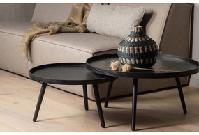 Черна масичка за кафе, Ø 78 cm WOOOD Mesa