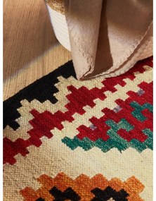 Червена двустранна ръчно изработена вълнена пътека 60x190 cm Kamal Kian – Nouristan