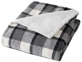 Сиво одеяло от шерпа 125x150 cm Ecossais – douceur d'intérieur