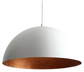 Бяла висяща лампа с детайли в меден цвят , ø 50 cm Lord - CustomForm