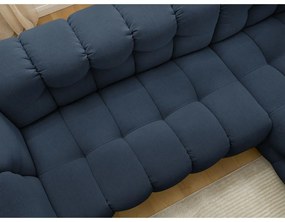 Тъмносин ъглов диван (десен ъгъл) Cloud – Bobochic Paris