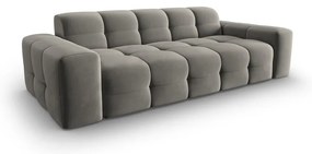 Сив кадифен диван 222 cm Kendal - Micadoni Home