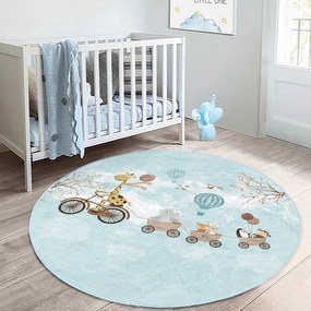 Светлосин детски килим ø 80 cm Comfort - Mila Home