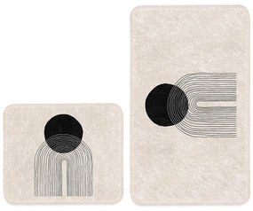 Бежови килими за баня в комплект 2 бр. 60x100 cm – Mila Home