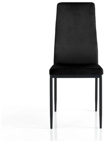Черни кадифени трапезни столове в комплект от 2 броя Fefè - Tomasucci