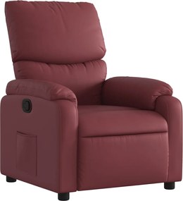 373438 vidaXL Реклайнер стол, виненочервен, изкуствена кожа