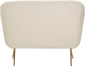 Кремав кадифен диван 130 cm Budapest – Mauro Ferretti