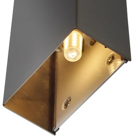 Модерна стенна лампа Gunmetal 2-Lights - Otan S