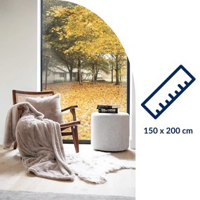 Кафяво одеяло от изкуствена кожа 150x200 cm Ruby – Tiseco Home Studio