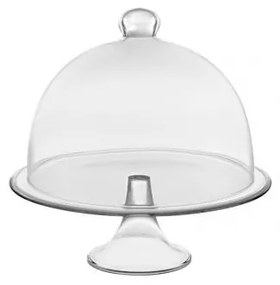 Стъклено плато на столче 33см с капак BANQUET 67478 - VIDIVI