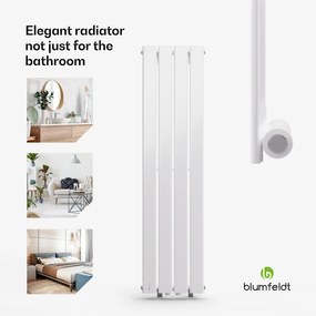 Blumfeldt Ontario, радиатор, 30 x 120, 1/2" странична връзка, монтаж на стена, 733 W