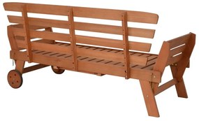Кафява градинска пейка от масивно дърво Rincon – Garden Pleasure