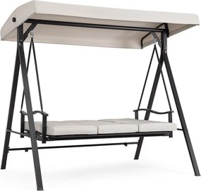 Антрацитна/бежова градинска люлка метална Taurus – Bizzotto