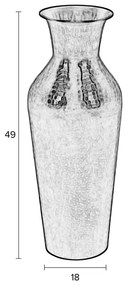 Черна стоманена висока ваза (височина 49 cm) Dunja – White Label