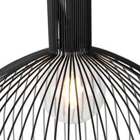 Интелигентна кръгла висяща лампа черна 50 см с Wifi G95 - Dos