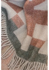 Розово-кафяво одеяло със смес от вълна 130x190 cm Maze – Mette Ditmer Denmark