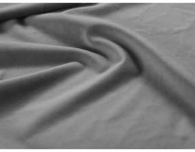 Светлосив кадифен модулен ъглов диван Lupine – Micadoni