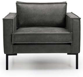 Тъмносив фотьойл от изкуствена кожа Rate - Scandic