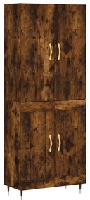 3195776 vidaXL Висок шкаф, опушен дъб, 69,5x34x180 см, инженерно дърво