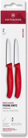 Victorinox - Комплект кухненски ножове за зеленчуци SWISS CLASSIC 8 см 2 бр. червен