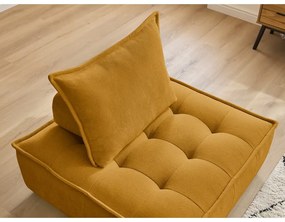 Шенилово кресло в цвят горчица Elisa – Bobochic Paris
