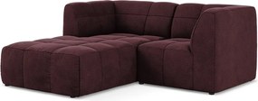 Бордо кадифен ъглов диван (ляв ъгъл) Aloha – Makamii