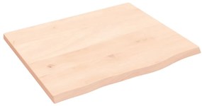 363530 vidaXL Стенен рафт 60x50x2 см необработен масивен дъб