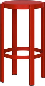 Червен стоманен бар стол (височина на седалката 65 cm) Doon – noo.ma