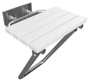 Седалка за душ 44x46 см, неръждаема стомана/сребриста