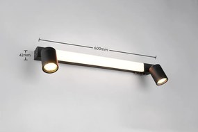 Матово черно LED стенна лампа Enrico – Trio