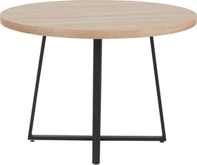 Кръгла трапезна маса с дъбов плот в естествен цвят ø 110 cm Anja – Støraa