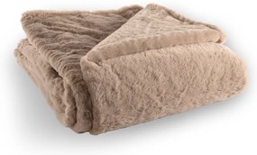 Кафяво одеяло от изкуствена кожа 150x200 cm Ruby – Tiseco Home Studio