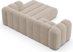 Бежов ъглов диван (десен ъгъл) Lupine – Micadoni Home