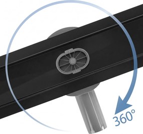 Линеен сифон REA Neox pro Black 90