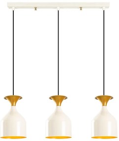 Подвесен полилей SIVANI на кабел 3xE27/40W/230V бял/меден