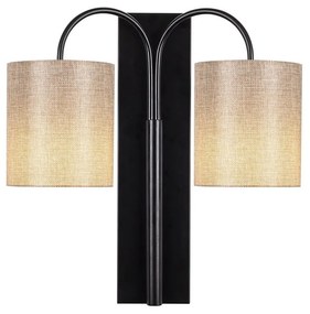 Черна метална стенна лампа Opviq lights Aristo - Opviq lights