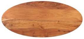 370817 vidaXL Плот за маса, 140x60x3,8 см, овален, масивна акация
