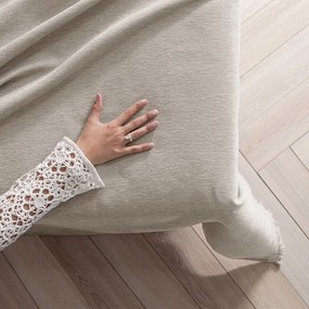 Бежово покривало за легло от шенил 220x240 cm Talo – Filumi